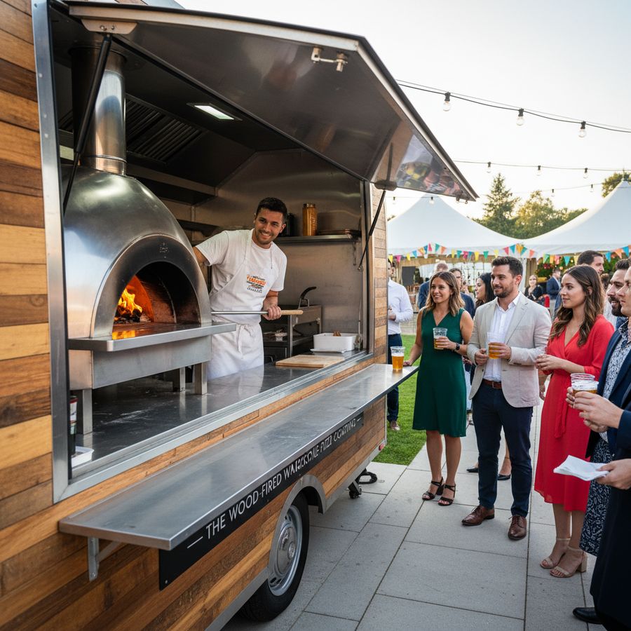 Pizza catering voor bruiloften en recepties