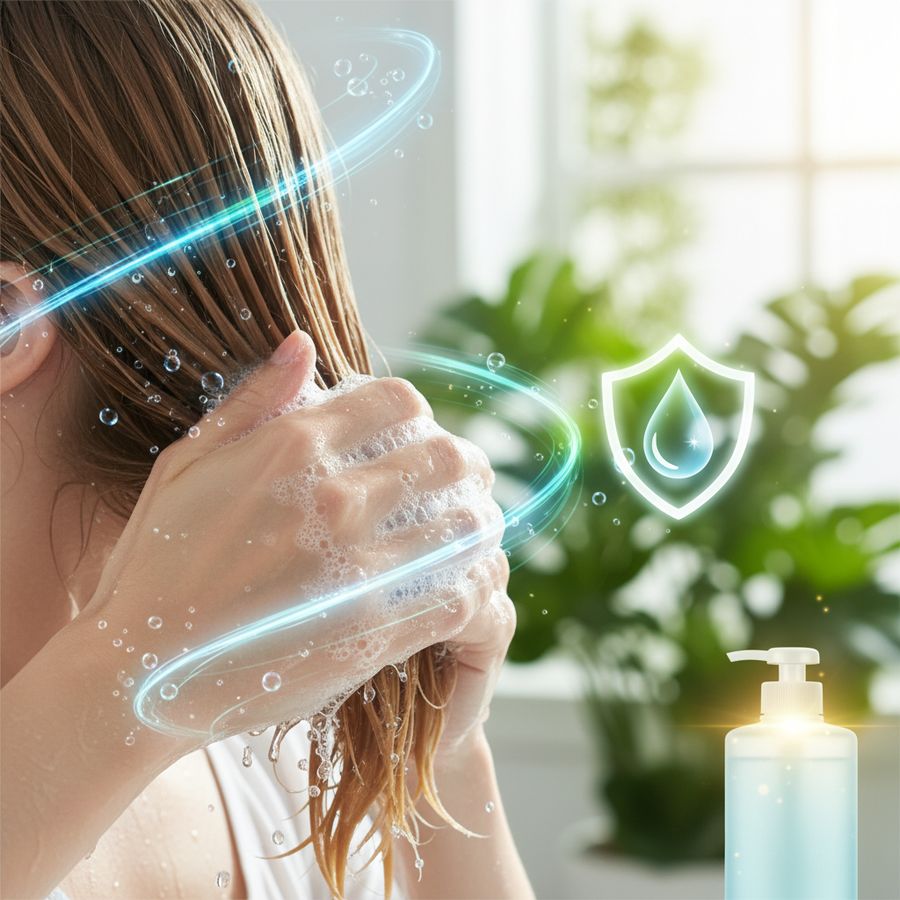 Zachte wasroutine voor krullen met clarifying shampoo zonder het haar uit te drogen