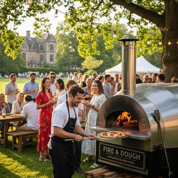 Hoe werkt houtgestookte pizza catering op locatie?
